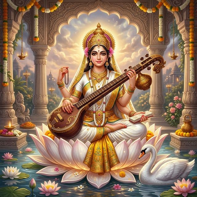 Saraswati Puja 2026 - Vasant Panchami and Hatey Khori celebrations in West Bengal