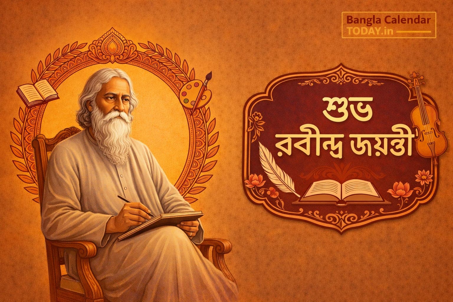 Rabindra Jayanti 2026 - Tributes to Rabindranath Tagore on Pachishe Boishakh
